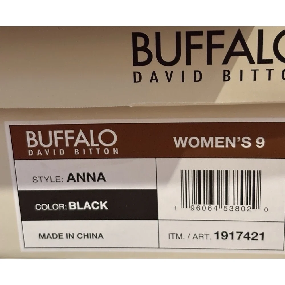 New Anna Buffalo David Bitton Chelsea Boots Black Water Repellant Women's US 9